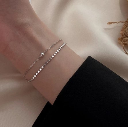 Dainty Silver Layering Bracelet